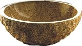 Quiescence SI-VC-166-GLD 16''x6'' Sink Vessel Basin Chiseled Exterior- Gold