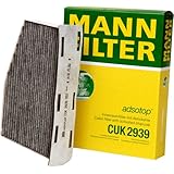 Mann-Filter CUK 2939 Cabin Filter With Activated Charcoal for select  Audi/ Volkswagen models