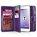 iPhone 6 Case, iPhone 6 Wallet Case (4.7 inch), BENTOBEN Multi-Card Wallet Case Flip Folio PU Leather Wallet Bumper Case Hard Shell Skin Protective Cover for iPhone 6 4.7 inch -Purple