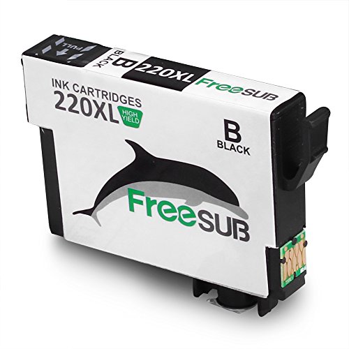 FreeSUB 2 Set+2 Black Replacement For Epson 220 Ink Cartridges High