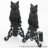 Woodfield Cat Andiron for Fireplace
