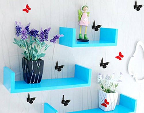 Butterfly Wall Art: 12pcs/pack Red PVC 3d Decorative Butterflies, Removable Wall Art Sticker Decal, Home Decor, Wedding Décor, Nursery Decoration, Bathroom Décor, Office Décor, 3d Wall Art, 3d Crafts, DIY Decoration, By Bladessales