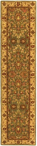 Safavieh Heritage Collection HG211A Handmade Blue-Grey and Beige Hand-spun Wool Area Runner,2.3 x 10-Feet