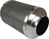 iPower GLFILT6M Air Carbon Filter Odor Control with Australia Virgin Charcoal for Inline Fan, 6-Inch