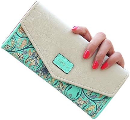 U9Q Women PU Leather Envelope Purse Wallet Long Card Holder Mobile Zip Handbag