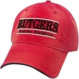 Rutgers Intense Washed Team Color with Classic Bar Design Adjustable Twill Hat