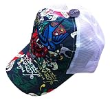 New Ed Hardy White & Gray Love Bird Rhinestone Trucker Hat Cap