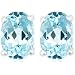 Sterling Silver Blue Topaz Oval Earrings