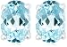 Sterling Silver Blue Topaz Oval Earrings