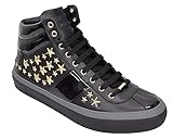 ジミーチュウ(JIMMY CHOO) スタッズスニーカー メンズ ブラック×ゴールド BELGRAVI-NAS-BLACK/GOLD[並行輸入品]