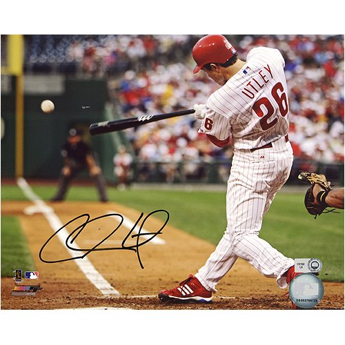 Buy Chase Utley Autographed Phillies Home Swing 16x20 Photograph by No manufacturer now!