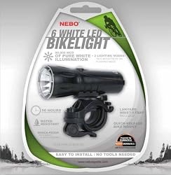 Nebo 6 White LED Bikelight-50 hours of continuous illumination