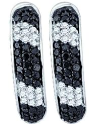 0.62CTW BLACK DIAMOND FASHION HOOPS
