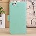 Lumsing Pattern Leather with Stand Flip Smart Wallet Case for Apple iPhone 6 - Mint