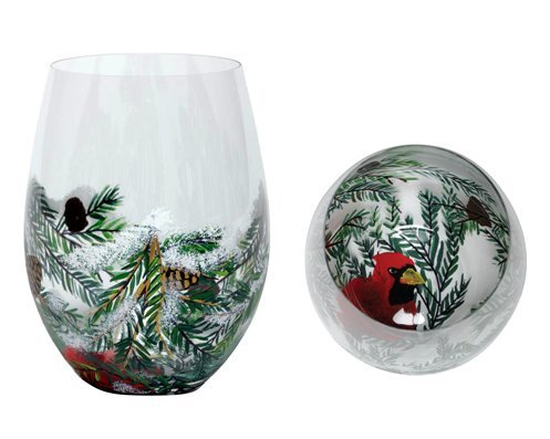 Lolita Stemless Wine Glass, Winter's Cup, 20-Ounce