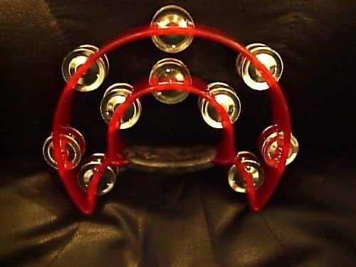Musicalbits Half Moon Tambourine Red