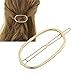 ANGELANGELA Minimalist Gold Silver Square Hollow Geometric Metal Hairpin DOUBLE Hair Clip Clamps Accessories Barrettes Bobby Pin Ponytail Holder Statement Women's GIFT Headwear Styling Jewelry