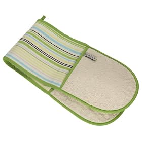 Le Creuset Textiles Double Oven Glove, Green Stripe