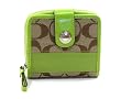 AUTHENTIC COACH SIGNATURE STRIPE MEDIUM ZIP AROUND (Apple)