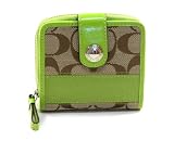 AUTHENTIC COACH SIGNATURE STRIPE MEDIUM ZIP AROUND (Apple)