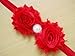 TANZKY® 10pcs Fashion Baby Headband Rose Pearl Ribbon Flower Princess Hairband