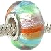 Search : Shimmering Veils Murano Glass Sterling Silver Solid Core Bead fits European Charm Bracelet