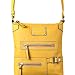 Valentino Mustard Zipper Messenger Hipster Shoulder Bag