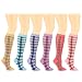 6 Pairs Sexy School Girls Long Tartan Plaid Knee High Tube Socks Cotton Set