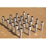 Audi Porsche Volkswagen chrome lug bolts: 14 x 1.5 (35mm) - set of 20 by L.A. Wheel and Tire