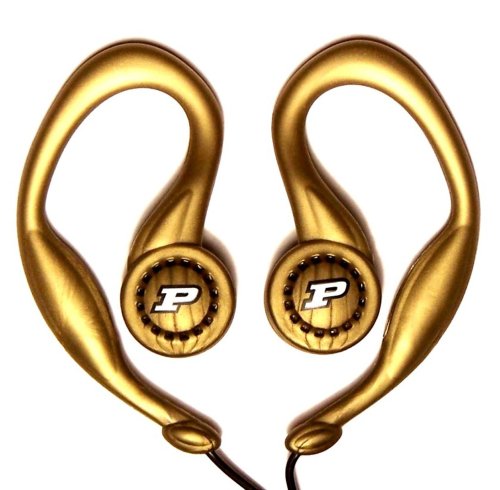 Koss 309 Purdue University SportClip Earphones with Wind Up Storage Case for MP3, CD, DVD Players (Gold Case)