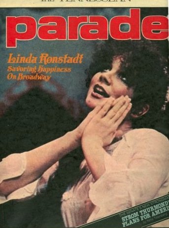 LINDA RONSTADT cover - Parade / NJ Sunday Star-Ledger newspaper insert [February 15, 1981]