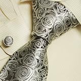 Rosybrown Florals cheap ties for men pattern Valentine handmade silk neck tie cufflinks set A2034