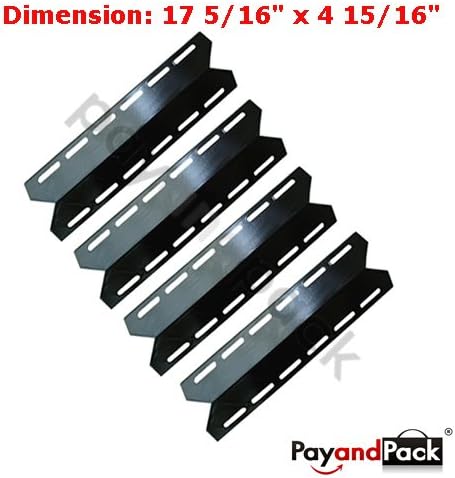 93041 (4-pack) Universal BBQ Replacement Gas Grill Porcelain Steel Heat Plate for Charmglow, Costco Kirkland, Grand Isle, Nexgrill, Perfect Flame, Permasteel, Sam's Club, Lowes grills