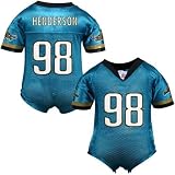 Reebok NFL Equipment Jacksonville Jaguars #98 John Henderson Teal Infant One-Piece Replica Football Jersey