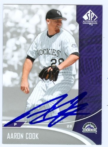 Aaron Cook Autographed/Hand Signed MLB Baseball Card (Colorado Rockies) 2006 SP Authentic #33
