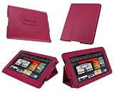 rooCASE Ultra Slim (Magenta) Leather Case Cover Cover with Stand for Amazon Kindle Fire 7-Inch Android Tablet