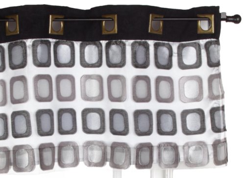 Regal Home Collections Times Square 54-Inch by 20-Inch Tailored Valance, Silver