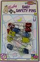 Baby Cloth Diaper Animal Safety Pins - 15 Pack/ Asst Colors