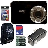Vivitar X327 10.1MP Digital Camera With 2.7-inch LCD Screen Plus 8GB Accessory Kit