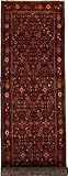 4'0 x 14'9 Navy Blue Persian Hand Knotted Wool Hossainabad Runner Rug