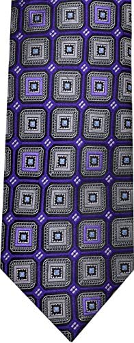 Nick Cannon Mens Neck Tie, Tri Toffee Medallion Purple Silk
