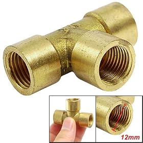 Buy 12mm Water Tube Fittings 3 Way Brass Female Thread Pipe Tee by uxcell now!