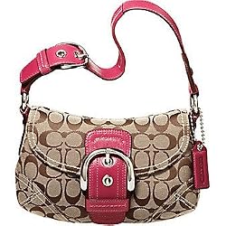 Coach Soho Signature Flap Shoulder Bag 11860 Berry