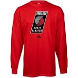 Portland Trail Blazers adidas Primary Logo Long Sleeve T-Shirt