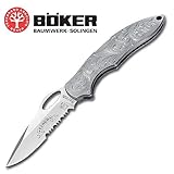 Fastback Roper, Engraved Stainless Handle, ComboEdge