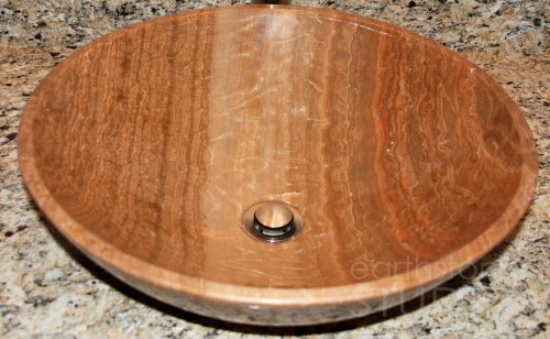 51etxNMSM7L Natural Wood Grain Marble bathroom vessel sink