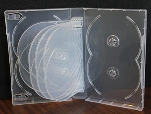 New 4 Pack Crystal Clear Multi Twelve Tray DVD Case Box 33mm 12 Discs Holder W Flap Premium Quality