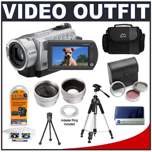 Sony Handycam DCR-SR200 HDD 40GB Wide/16:9 Digital Video Camcorder + .5x Wide Angle & 2x Telephoto Camera/Video Lens Set + 3-Piece Filter Kit (37mm UV/FLD/PL) + Deluxe Photo/Video 57\