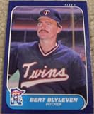 1986 Fleer Bert Blyleven # 386 MLB Baseball Card