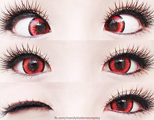 I.Fairy Dolly Red Eyes Lashes Big Eyes Halloween Costume Cosplay Anime Red Contacts Accessories